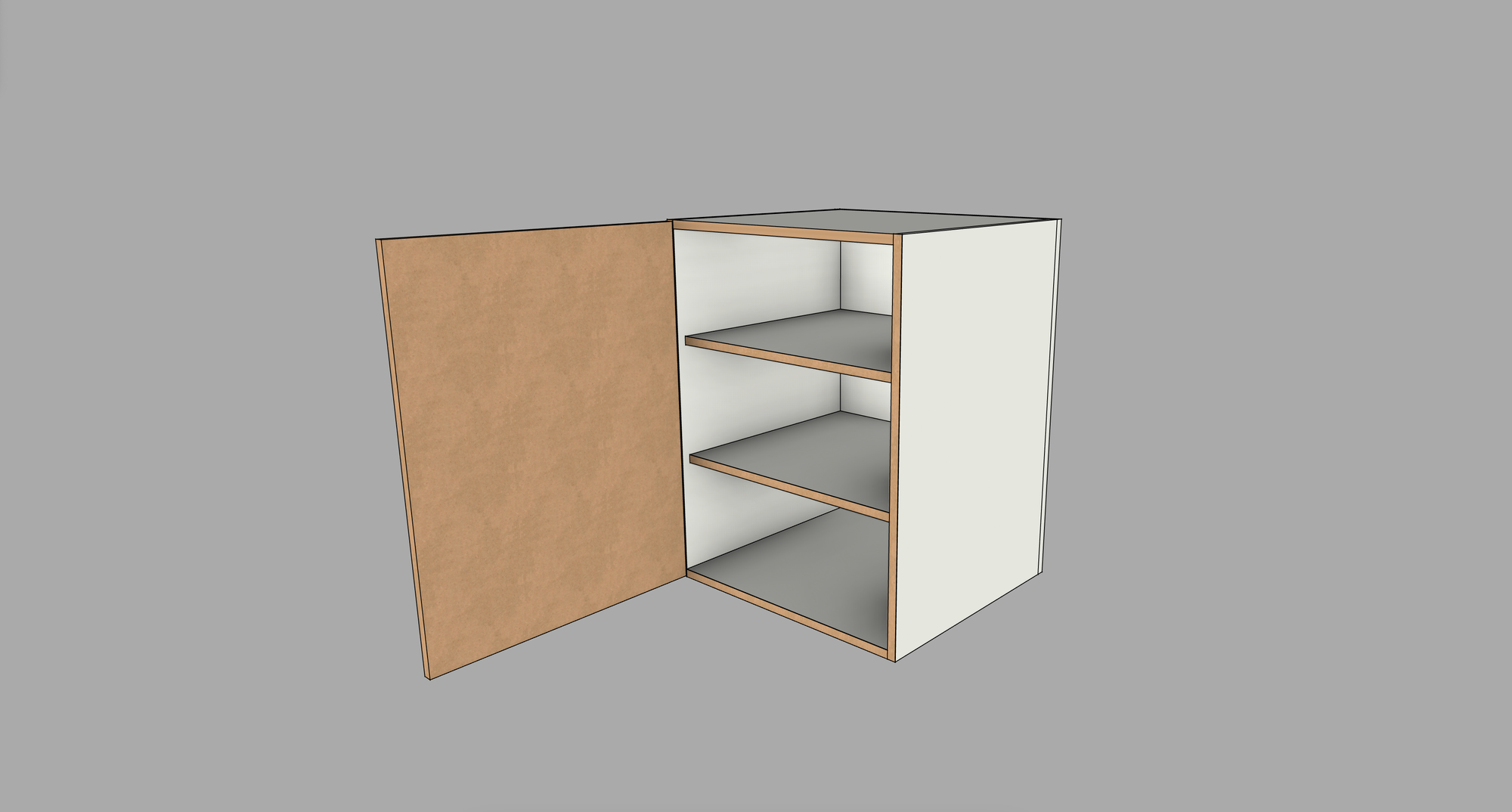 FRM_2SHELF_LH [ LEFT DOOR, 2 SHELVES]