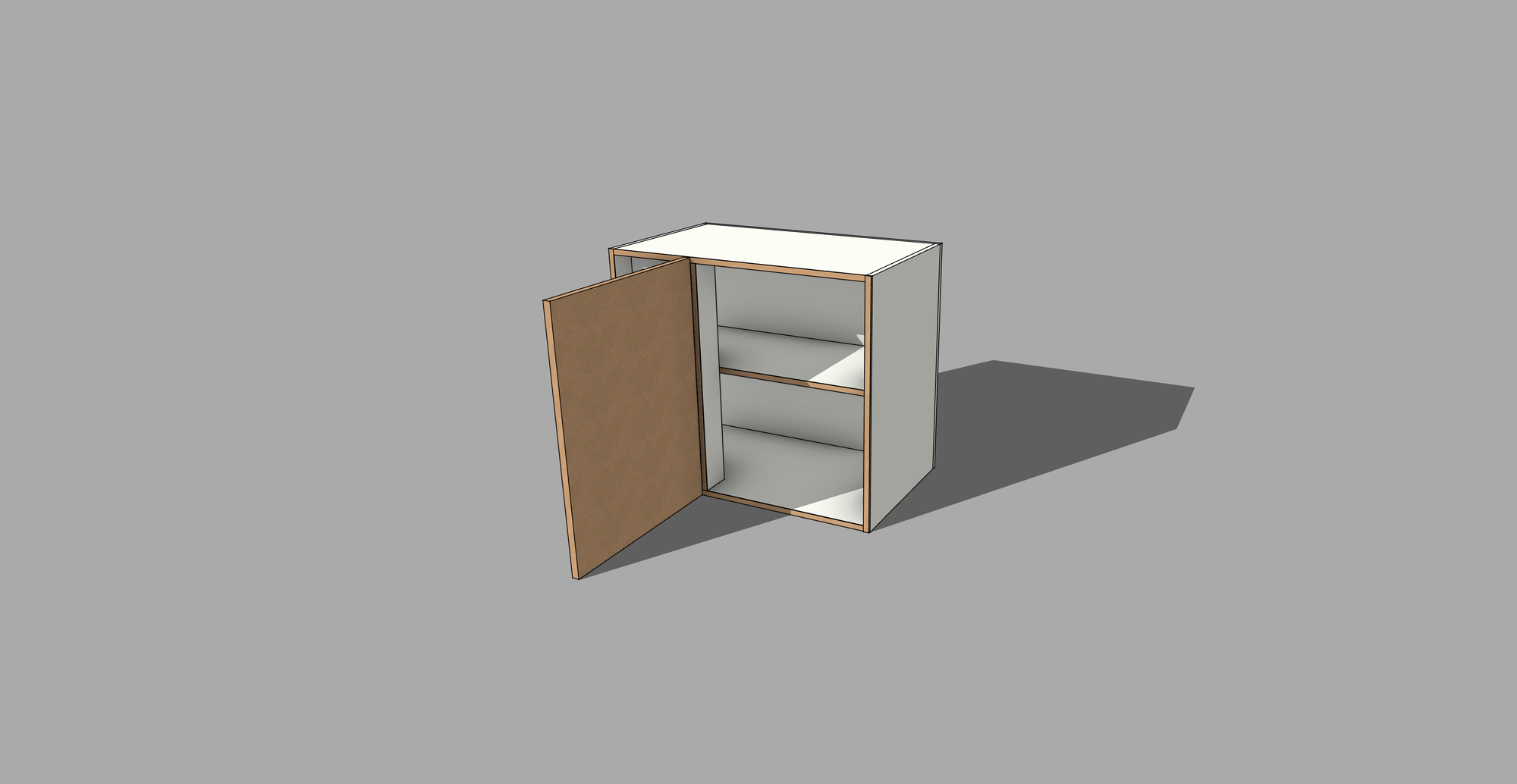 FRM_CORNERCAB_LH [ Left hand corner cabinet with shelf ]