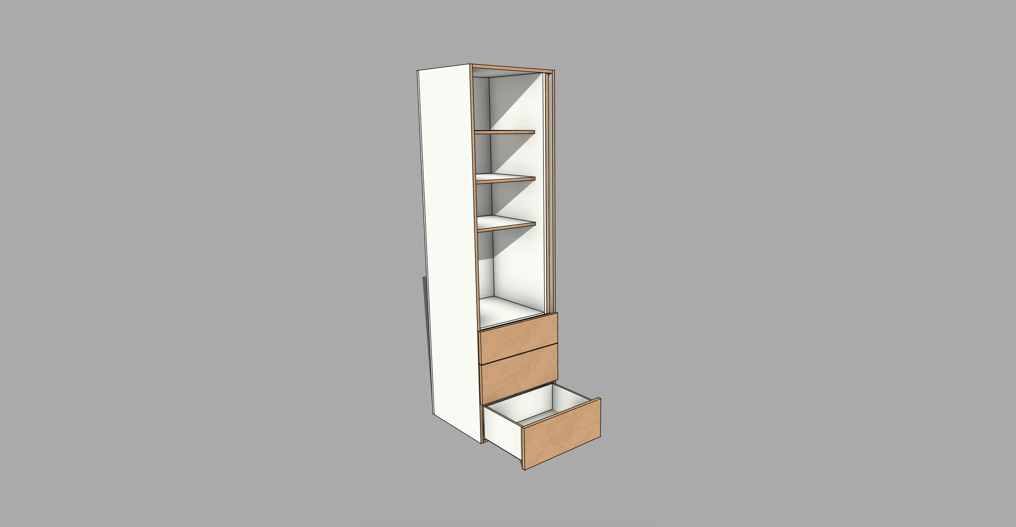 FRM_TDF_BREAKFAST_RHS3DRAWER 3DRAWER[POCKETING_3 SHELF, 3DRWER]